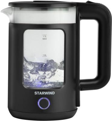 Чайник электрический StarWind SKG1053 1800 Вт чёрный 1.7 л пластик/стекло