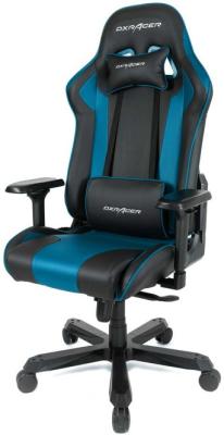 Кресло для геймеров DXRacer King чёрный синий