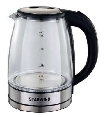 Чайник электрический StarWind SKG4777 2000 Вт чёрный 1.8 л стекло