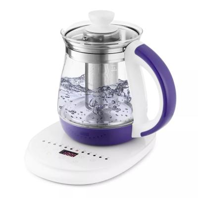 Чайник электрический Kitfort КТ-6130-1 белый/фиолетовый