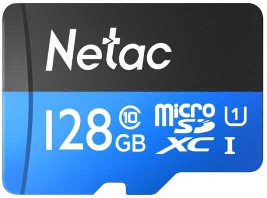 Флеш карта microSDHC 128GB Netac P500 <NT02P500STN-128G-R>  (с SD адаптером) 80MB/s
