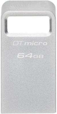 Флешка 64Gb Kingston DataTraveler Micro USB 3.2 серебристый DTMC3G2/64GB