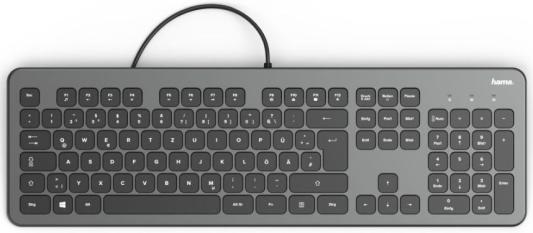 Клавиатура проводная HAMA KC-700 USB серый