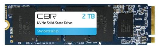 Твердотельный накопитель SSD M.2 2 Tb CBR SSD-002TB-M.2-ST22 Read 2500Mb/s Write 2100Mb/s 3D NAND TLC