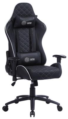 Кресло для геймеров Cactus CS-CHR-030BLS чёрный белый