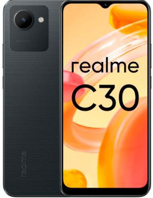 Смартфон Realme C30 32Gb 2Gb черный моноблок 3G 4G 6.5 720x1600 Android 11 8Mpix 802.11 b/g/n GPS GSM900/1800 GSM1900 TouchSc