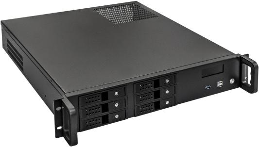 Серверный корпус ExeGate Pro 2U480-HS06 <RM 19", высота 2U, глубина 480, БП 1100ADS, 6xHotSwap, USB>