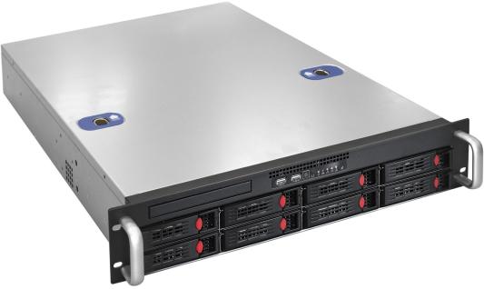 Серверный корпус ExeGate Pro 2U550-HS08 <RM 19", высота 2U, глубина 550, БП 1U-1000ADS, 8xHotSwap, USB>