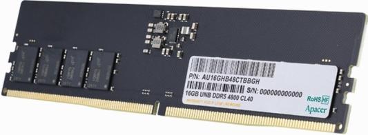 Apacer  DDR5  16GB  4800MHz DIMM (PC5-38400) CL40 1.1V (Retail) 2048*8  3 years (AU16GHB48CTBBGH/FL.16G2A.PTH)
