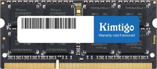 Память DDR3 4Gb 1600MHz Kimtigo KMTS4G8581600 RTL PC4-21300 CL11 SO-DIMM 260-pin 1.35В single rank