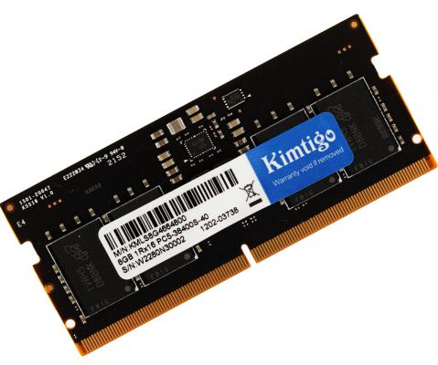 Память DDR5 8Gb 4800MHz Kimtigo KMLS8G4664800 RTL PC4-21300 CL19 SO-DIMM 260-pin 1.2В single rank