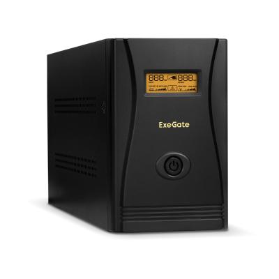 ИБП ExeGate SpecialPro Smart LLB-2000.LCD.AVR.4SH.RJ.USB <2000VA/1200W, LCD, AVR,4*Schuko,RJ45/11,USB, металлический корпус, Black>