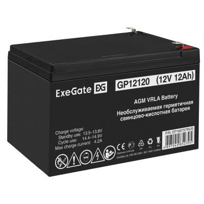 Аккумуляторная батарея ExeGate GP12120 (12V 12Ah, клеммы F2)