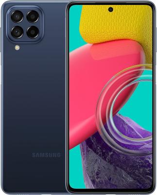 Смартфон Samsung SM-M536 Galaxy M53 256Gb 8Gb синий моноблок 3G 4G 2Sim 6.7" 1080x2400 Android 11 108Mpix 802.11 a/b/g/n/ac NFC GPS GSM900/1800 GSM1900 TouchSc A-GPS microSDXC max1024Gb
