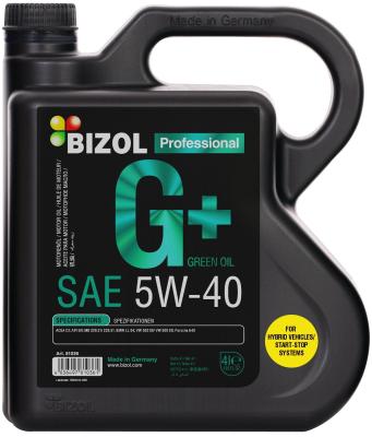 81036 BIZOL НС-синт. мот.масло Green Oil+ 5W-40 SN C3 (4л)