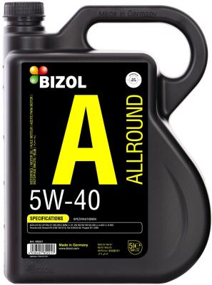 85221 BIZOL НС-синт. мот.масло Allround 5W-40 SN A3/B4 (5л)