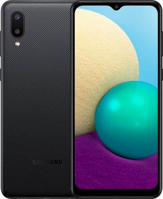 Смартфон Samsung SM-A022 Galaxy A02 32Gb 2Gb черный моноблок 3G 4G 6.5" 720x1600 Android 10 13Mpix 802.11 b/g/n GPS GSM900/1800 GSM1900 TouchSc