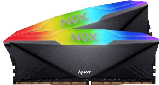 Оперативная память для компьютера 16Gb (2x8Gb) PC4-25600 3200MHz DDR4 DIMM CL16 Apacer NOX RGB AH4U16G32C28YNBAA-2