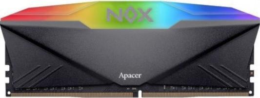 Оперативная память для компьютера 16Gb (1x16Gb) PC4-25600 3200MHz DDR4 DIMM CL16 Apacer NOX RGB Black AH4U16G32C28YNBAA-1