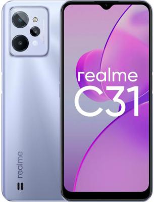 Смартфон Realme C31 32Gb 3Gb серебристый моноблок 3G 4G 6.52 720x1600 Android 11 13Mpix 802.11 b/g/n NFC GPS GSM900/1800 GSM1900 TouchSc microSD