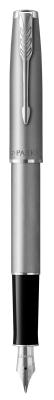 Ручка перьев. Parker Sonnet Essential Sandblast F546 (2146873) Stainless Steel CT F сталь нержавеющая подар.кор.