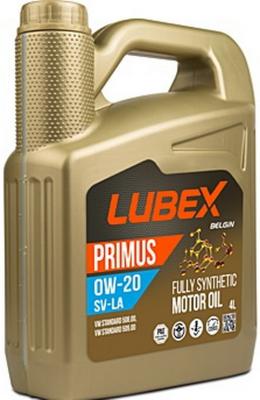 L034-1620-0404 LUBEX Синт-ое мот.масло PRIMUS SV-LA 0W-20 (4л)