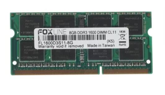 Foxline SODIMM 8GB 1600 DDR3 CL11 (512*8)
