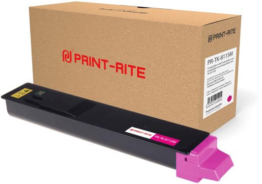 Картридж Print-Rite PR-TK-8115M для Mita Ecosys M8124cidn/M8130cidn 6000стр Пурпурный