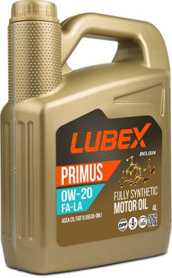 L034-1626-0404 LUBEX Синт-ое мот.масло PRIMUS FA-LA 0W-20 (4л)