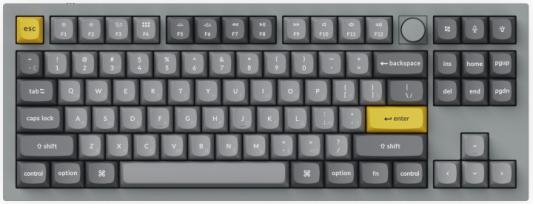 Клавиатура проводная Keychron Q3-N2 USB серый