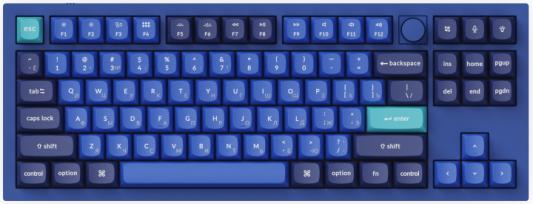 Клавиатура проводная Keychron Q3-O2 USB синий
