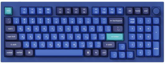 Клавиатура проводная Keychron Q5-O1 USB синий