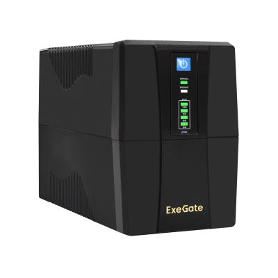 ИБП ExeGate SpecialPro UNB-600.LED.AVR.2SH.RJ.USB <600VA/360W, LED, AVR, 2*Schuko, RJ45/11, USB, Black>