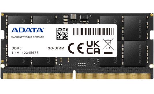 Оперативная память для ноутбука 16Gb (1x16Gb) PC4-38400 4800MHz DDR5 SO-DIMM CL40 ADATA AD5S480016G-S AD5S480016G-S
