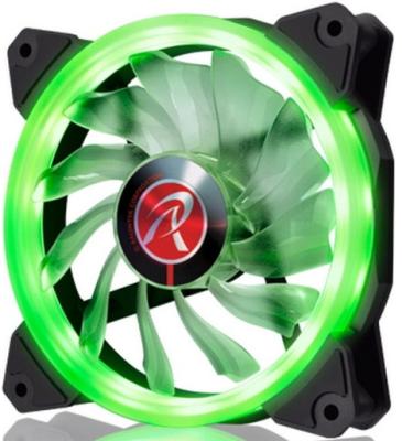 IRIS 12 GREEN 0R400042(Singel LED fan, 1pcs/pack), 12025 LED PWM fan, O-type LED brings visible color &amp; brightness, Anti-vibration rubber pads in all four corners, Optimized fan blade design / 15pcs LED / Mesh cable, green