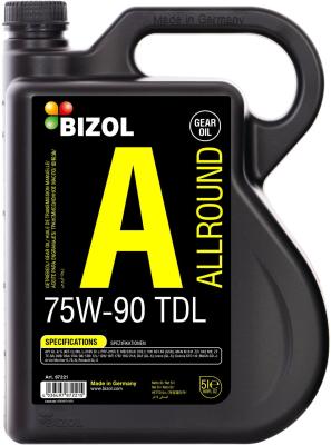 87221 BIZOL Синт. тр.масло Allround Gear Oil MTF 75W-90 GL-4/GL-5/MT-1 (5л)