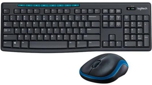 Комплект беспроводной Logitech MK275 клавиатура черная, 112 клавиш с защитой от воды, мышь черная, оптическая, 1000dpi, 3 кнопки, 2.4GHz, USB-ресивер