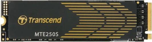 Твердотельный накопитель SSD M.2 Transcend 1.0Tb MTE250S <TS1TMTE250S> (PCI-E 4.0 x4, up to 7200/6200Mbs, 3D NAND, DRAM, 1480TBW, NVMe 1.3, 22х80mm, тонкий радиатор 0.22mm)