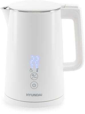 Чайник электрический Hyundai HYK-S5508 2200 Вт белый 1.5 л металл/пластик