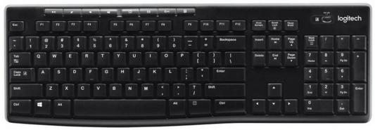 Клавиатура беспроводная Logitech K270 USB черный серый