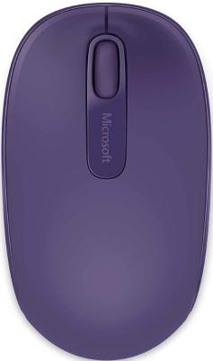 Мышь беспроводная Microsoft 1850 пурпурный USB + радиоканал