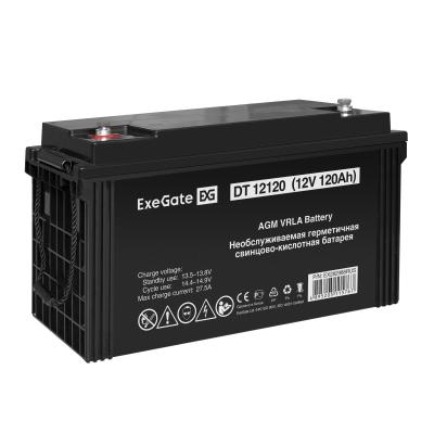 Аккумуляторная батарея ExeGate DT 12120 (12V 120Ah, под болт М8)