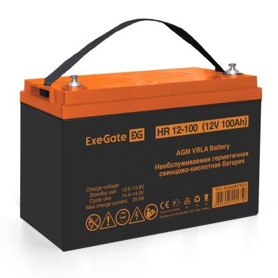 Аккумуляторная батарея ExeGate HR 12-100 (12V 100Ah, под болт М6)