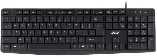 Клавиатура проводная Acer OKW121 USB черный