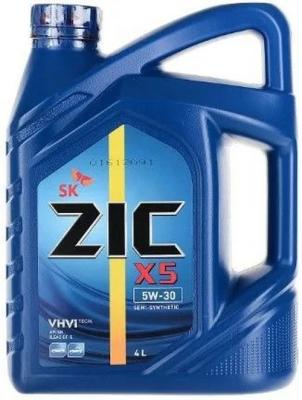 Полусинтетическое моторное масло ZIC X5 5W30 4 л