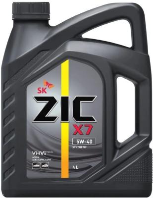 Cинтетическое моторное масло ZIC X7 5W40 4 л