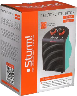 Тепловентилятор STURM! FH2001,  2000Вт,  с термостатом, 3 режима, черный,  оранжевый
