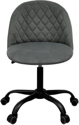 Кресло BRABIX Moon MG-074, велюр серый, пятилучие металлическое черное, 532773