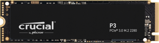 Crucial SSD P3, 4000GB, M.2(22x80mm), NVMe, PCIe 3.0 x4, QLC, R/W 3500/3000MB/s, IOPs н.д./н.д., TBW 800, DWPD 0.1 (12 мес.)