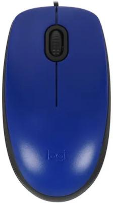 Мышь проводная Logitech M110 синий USB
